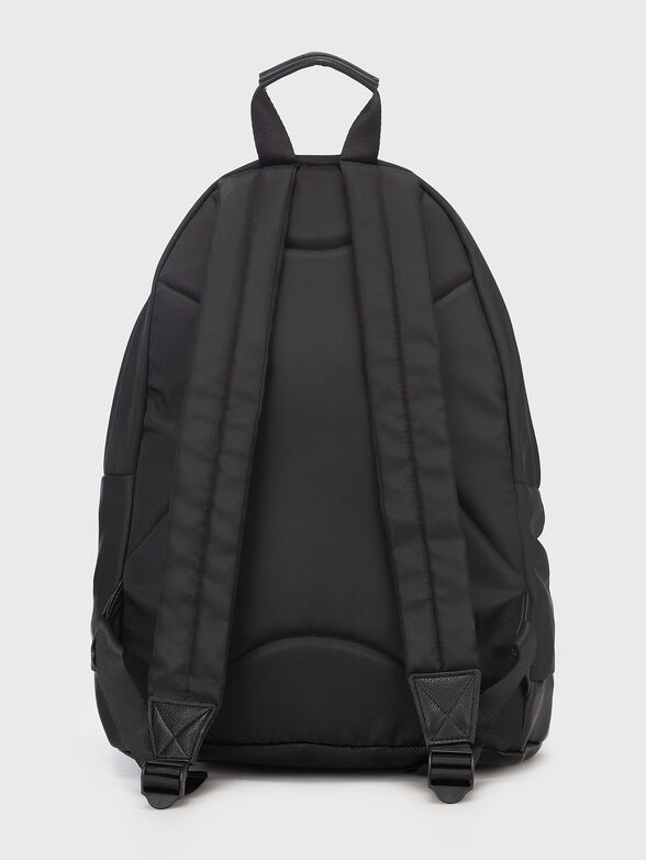 Black backpack with accent print - 2