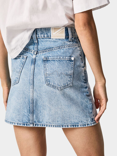 HANNAH denim mini skirt with buttons - 4