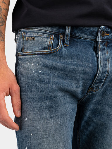 Slim jeans with splashes - 4