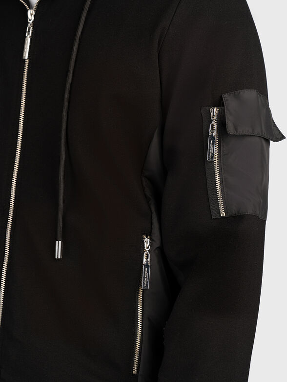 Black sweatshirt in viscose blend - 4