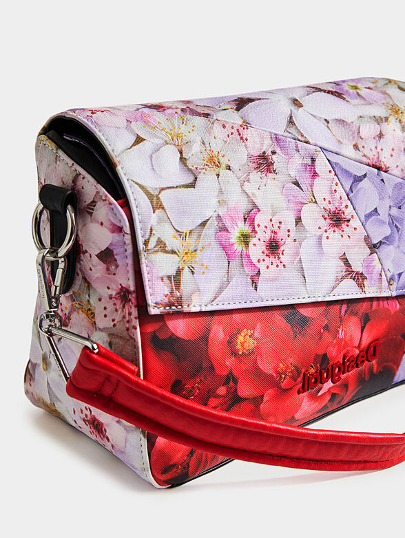 Patchwork floral print sling bag - 4