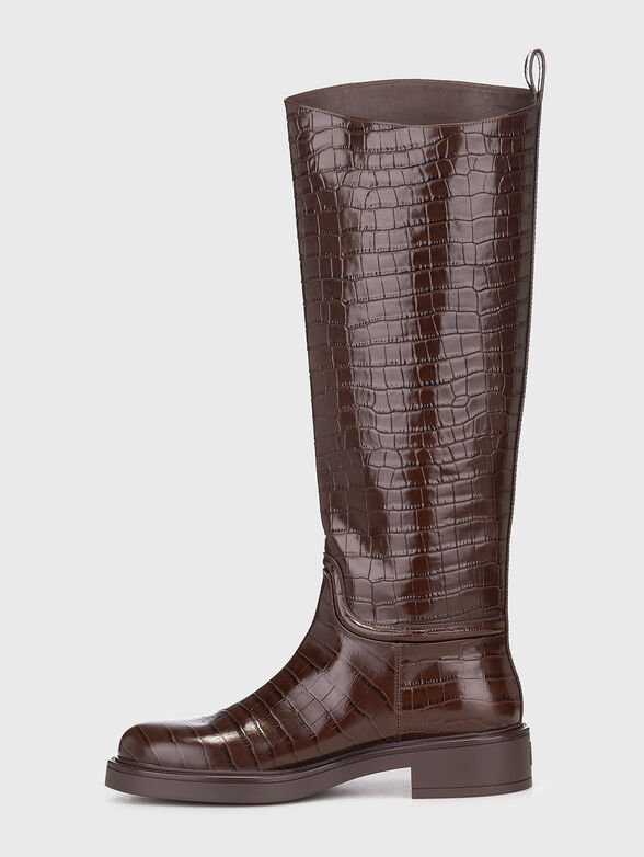 CELIA RIDING boots with croco texture - 3