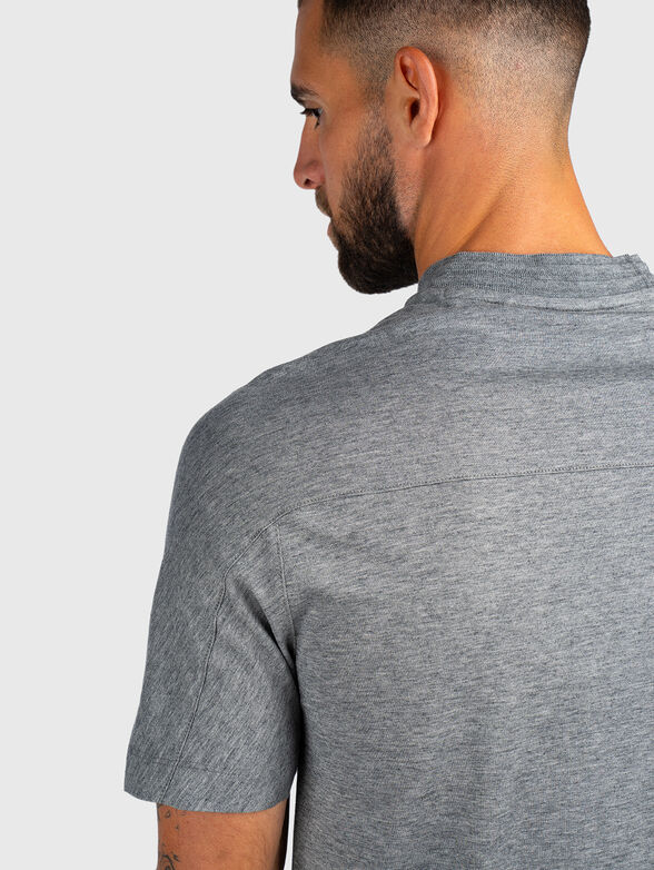 Wool and cotton blend T-shirt - 5