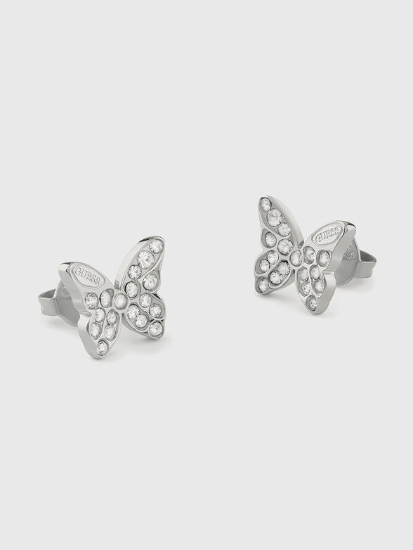 BUTTERFLY earrings with crystals - 1