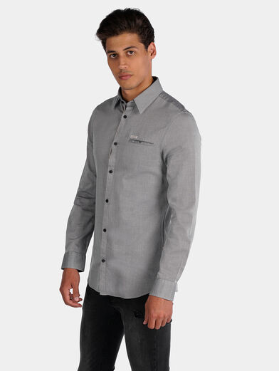 SUNSET Grey cotton shirt - 1