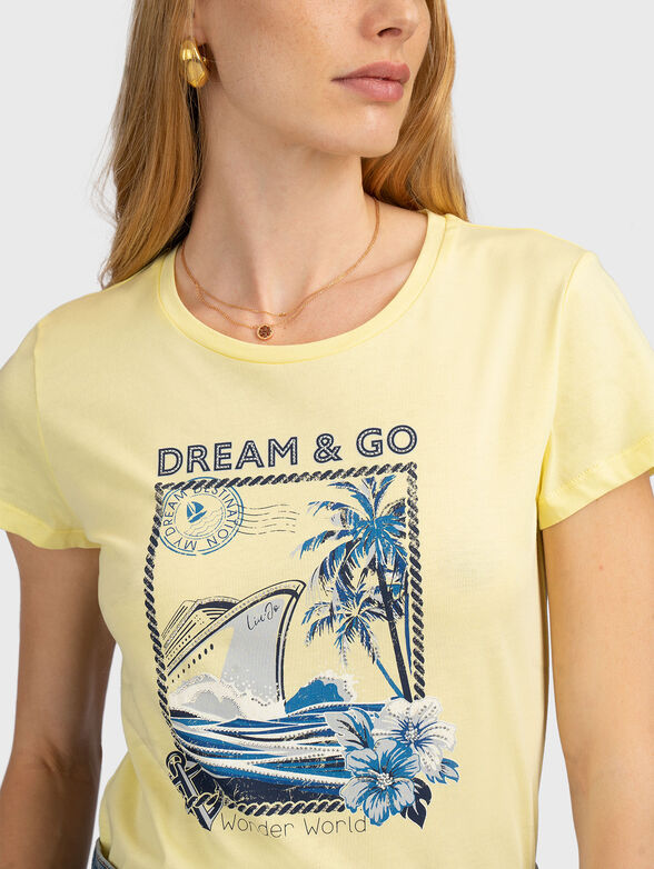 Crew neck T-shirt with print - 4