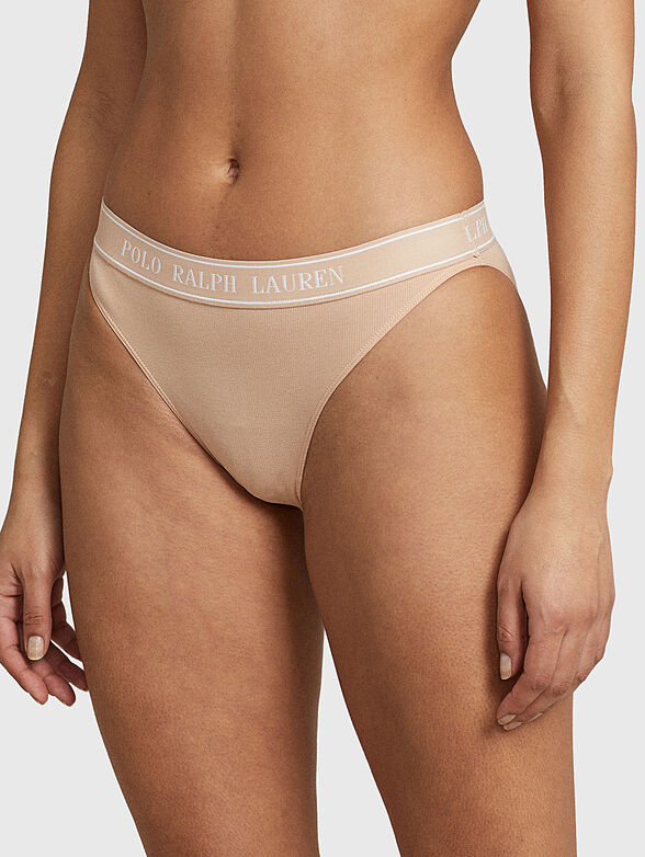 Black bikini with logo inscription - 1