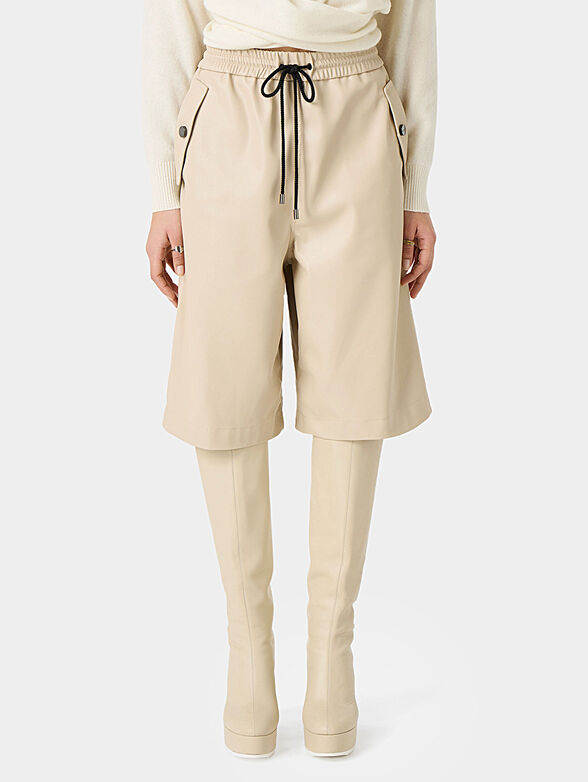 Faux leather shorts - 1