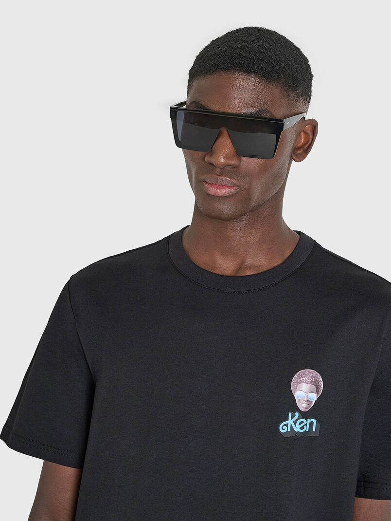 Cotton T-shirt with print - 3