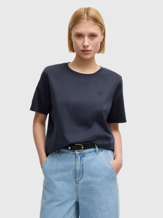 ELPHI2 cotton T-shirt with oval neckline - 1