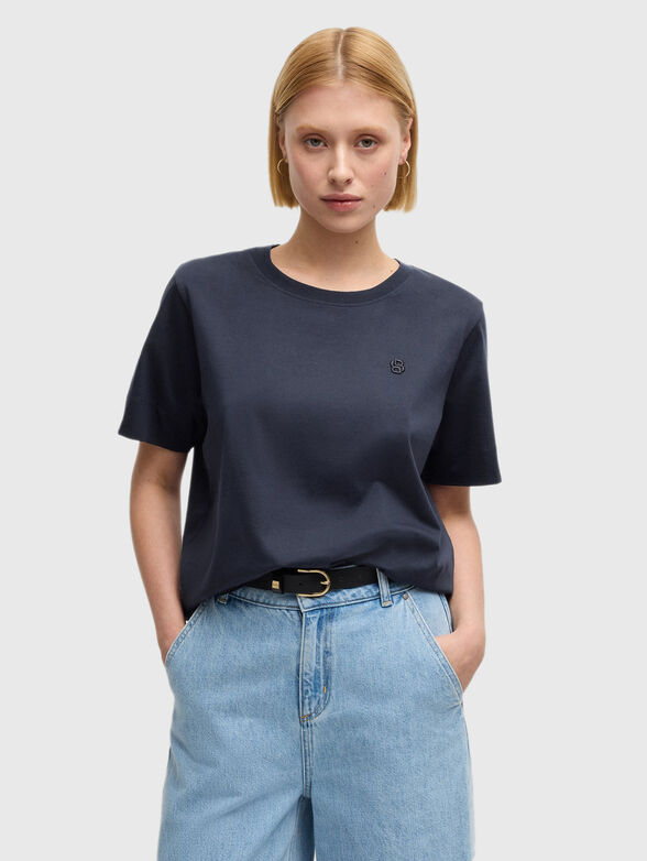 ELPHI2 cotton T-shirt with oval neckline - 1