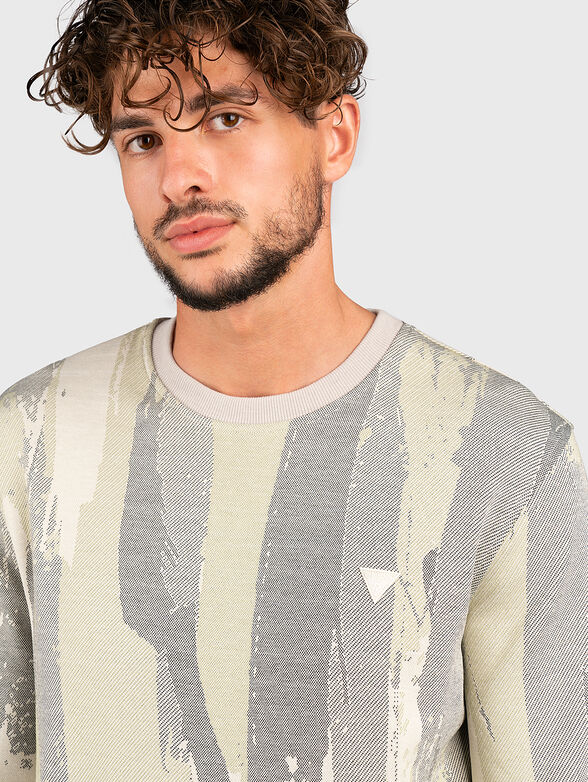 Jacquard sweater with monogram pattern - 4