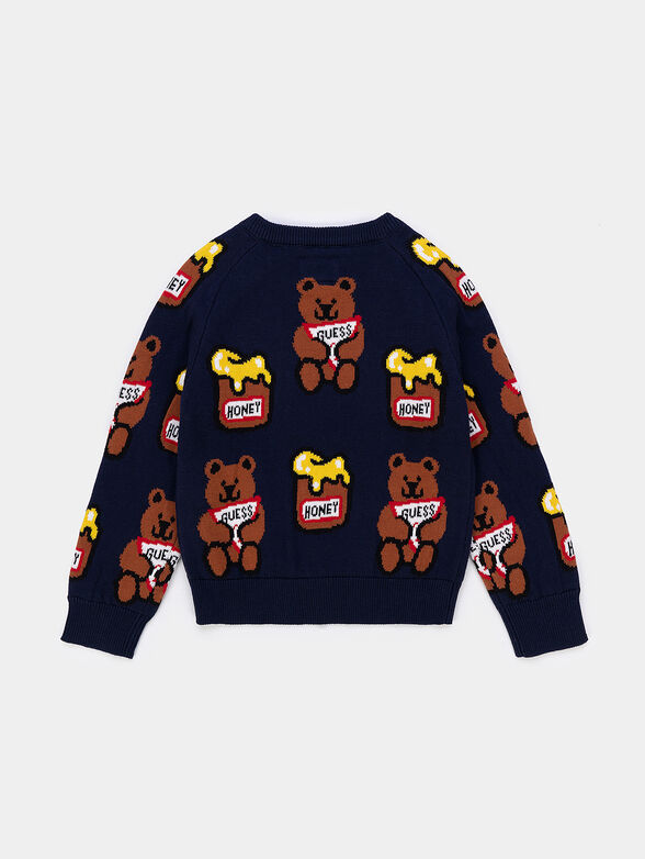 Sweater with teddy bear print - 2