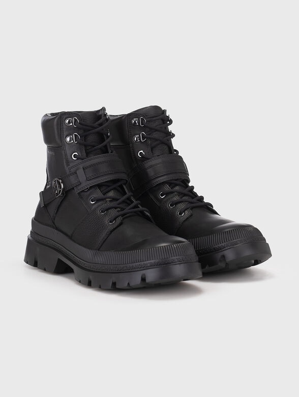 TREKKA black leather boots - 2