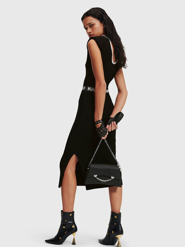 Black slim dress with cut out detail on the back - 5