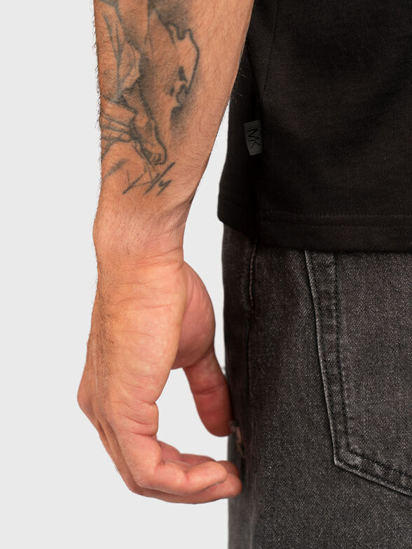 Cotton T-shirt with accent back - 6