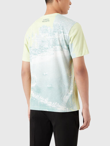 T-shirt with contrasting pattern in green - 3