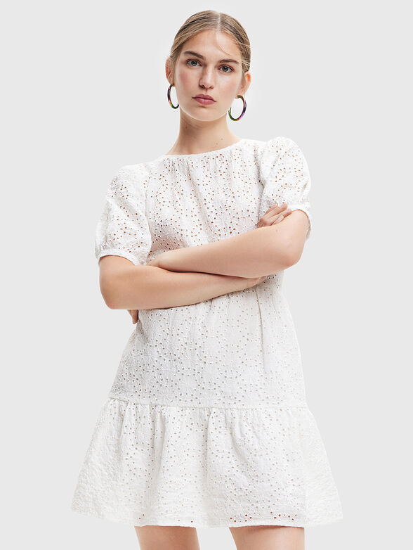 LIMON white dress with accent back - 1