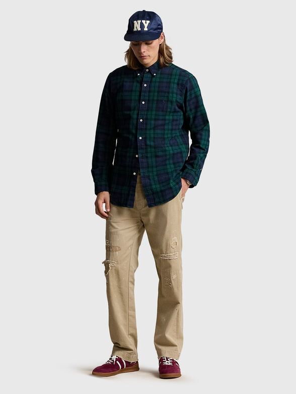 Check shirt with logo - 2