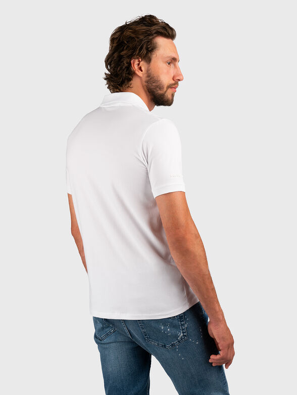 Polo shirt in black with logo print  - 2