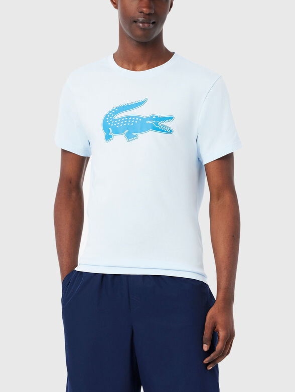 White T-shirt with contrasting logo print - 1