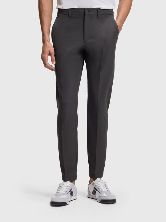 Сив панталон с лого детайл - 1