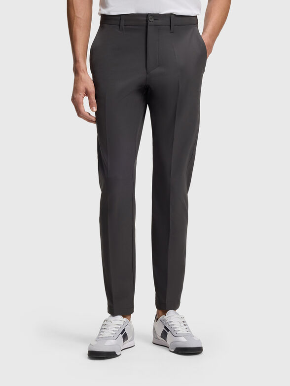 Straight trousers with logo - 1