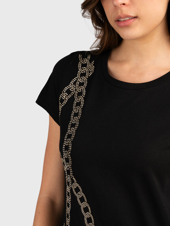 Golden accent T-shirt  - 3