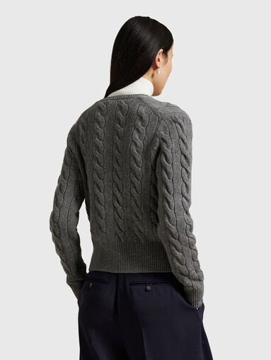Knitted wool and cashmere cardigan - 3