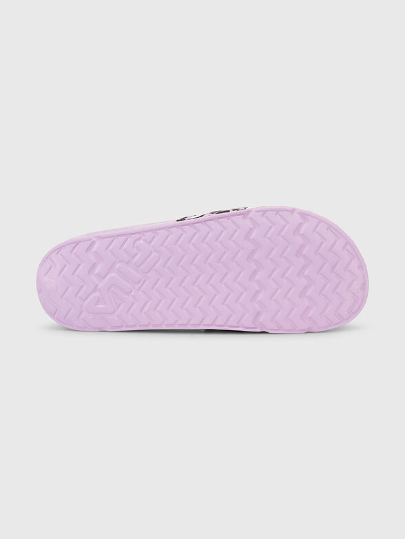 MORRO BAY logo print slippers in purple  - 5