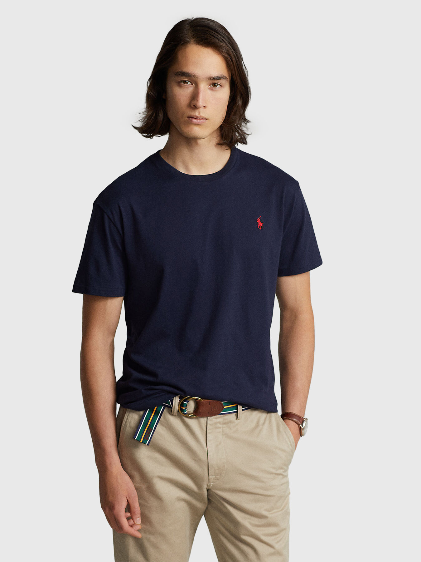 Dark blue t-shirt with contrasting logo brand POLO RALPH