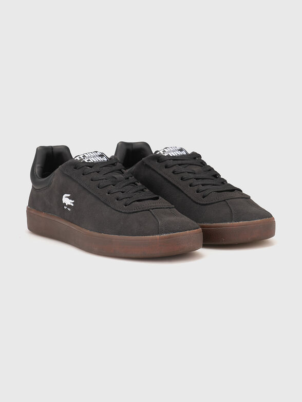 Suede sports shoes with logo - 2