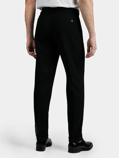 Black trousers with drawstring waist - 2