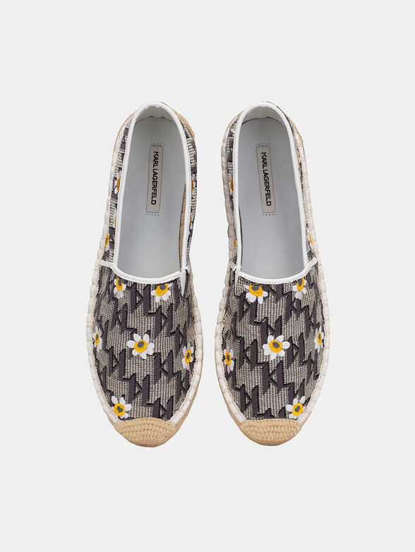 KAMINI Espadrilles with monogram logo print - 6