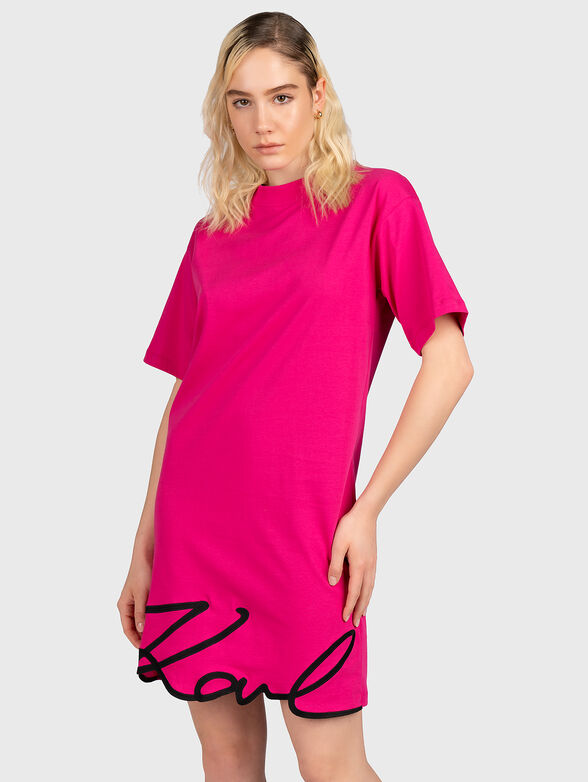 Dress in black color with logo accent - 1