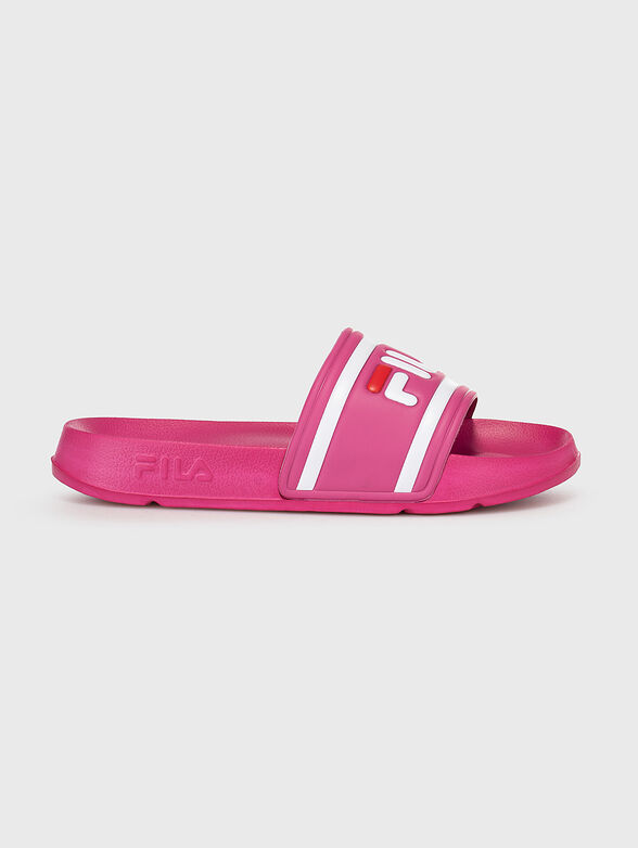 MORRO BAY Black slippers with logo - 1