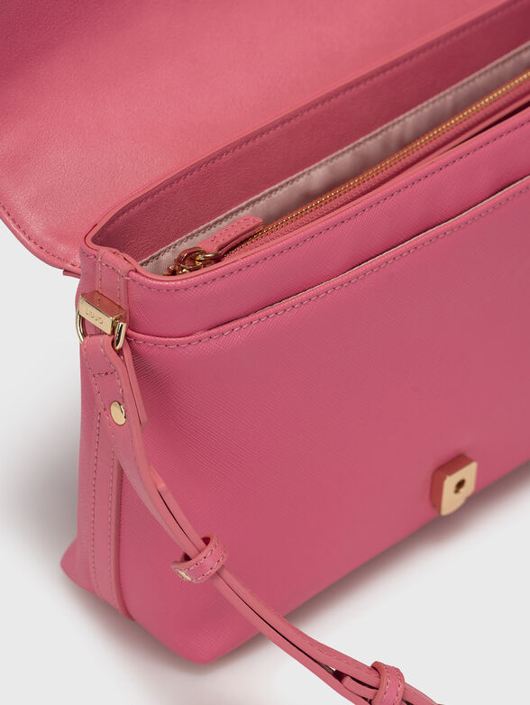 Dark blue crossbody bag with logo detail - 6