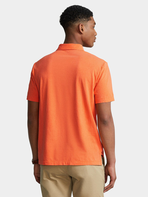 Orange Polo-shirt with pocket - 3