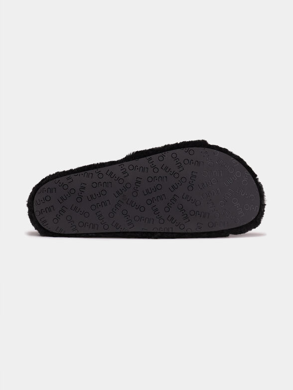 Black slippers SOFT 157 with logo - 5