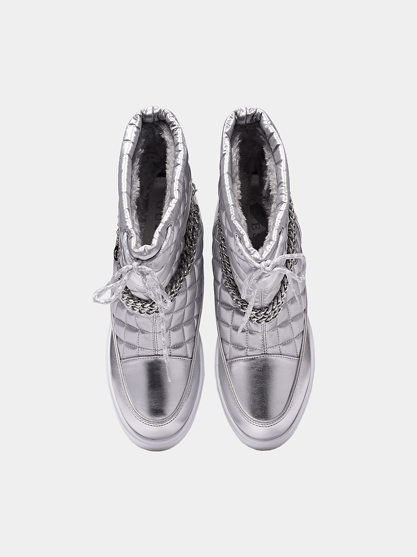 FARIBA Ankle boot in silver color brand GUESS Globalbrandsstore en
