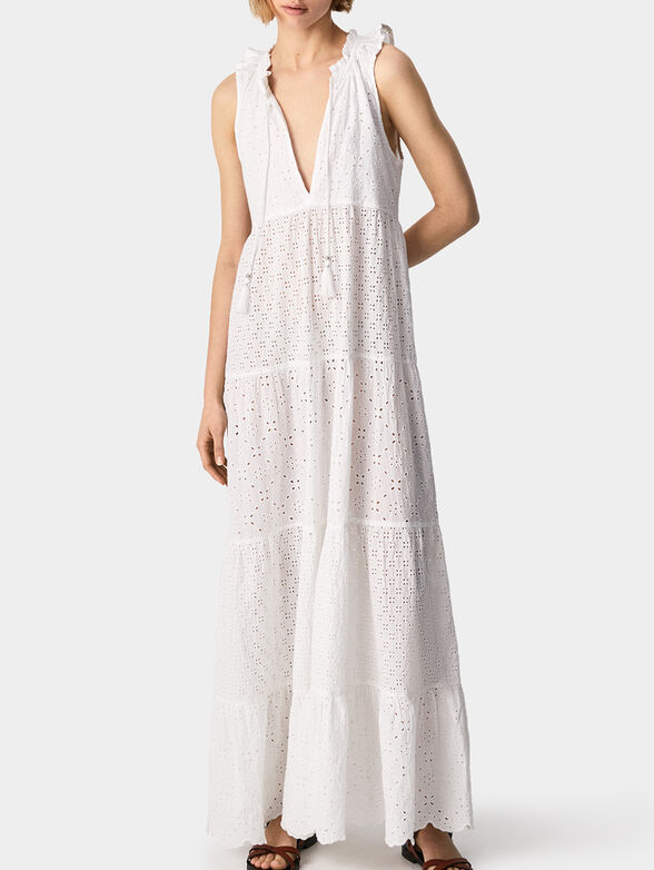 NATHAN dress whit V-neck - 3