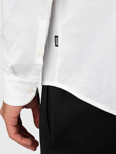 H-PAVER 17 black slim-fit cotton shirt - 5