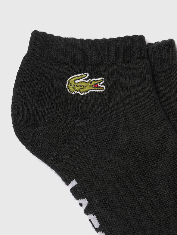 Set of two pairs of black socks with logo - 2