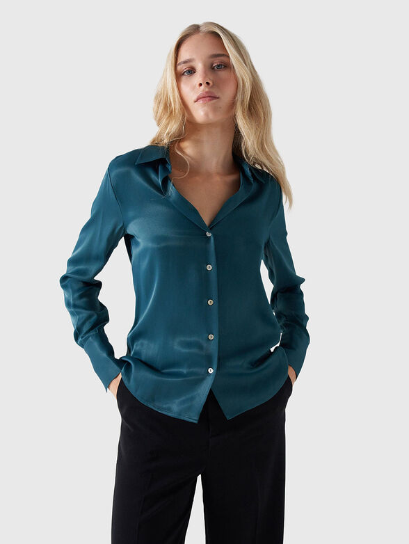 Shirt with satin effect  - 1