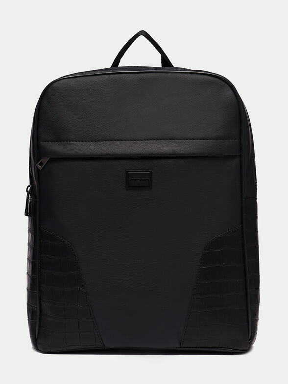 Black backpack with contrasting inserts - 1