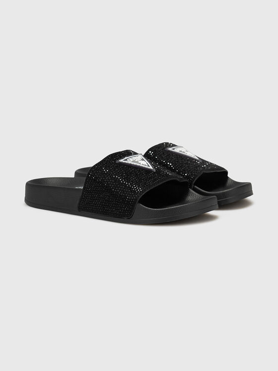Beach slippers with rhinestones - 2