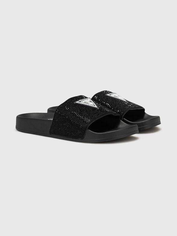 Beach slippers with rhinestones - 2