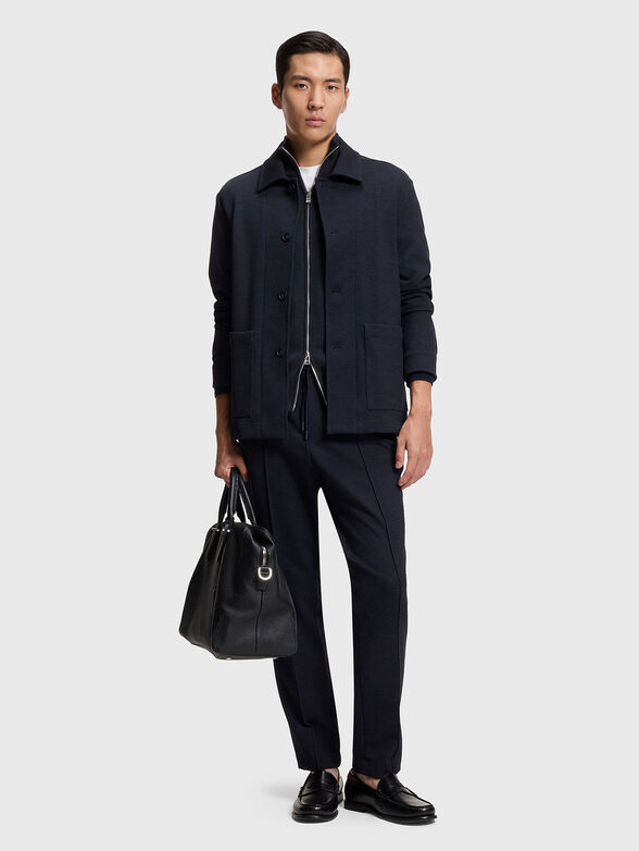 Wool and cotton cardigan with zip - 2