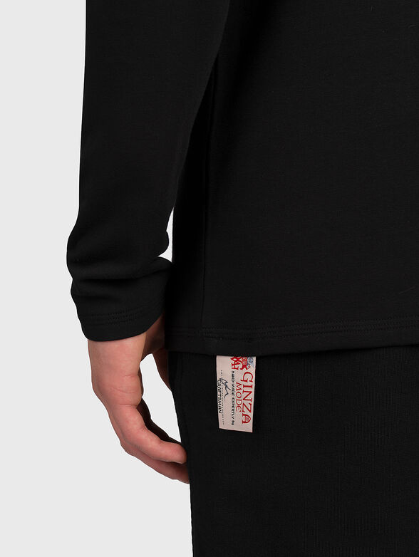 Long sleeve blouse with print on the back - 5