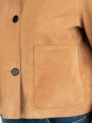 Suede jacket with buttons - 5